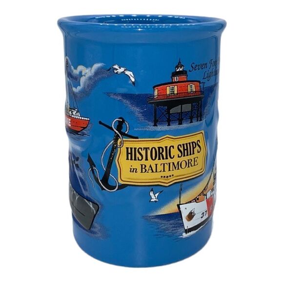 Historic Ships in Baltimore Large Tankard Ceramic Mug - Picture 1 of 8